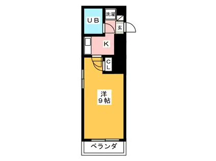 ルリスハイツ(1K/1階)の間取り写真