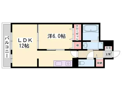 ロト フィオーレ(1LDK/3階)の間取り写真