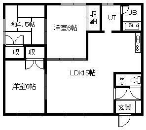 永大ハイツ321(3LDK/2階)の間取り写真