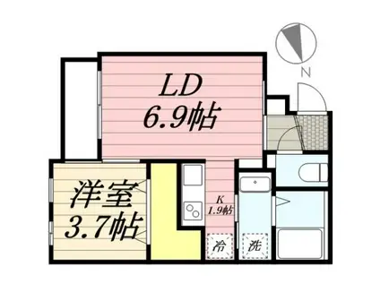 CHERIM西鉄久留米IV(1LDK/1階)の間取り写真