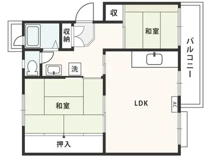 東加古川ファミリーマンション105号棟 2LDL(2LDK/3階)の間取り写真