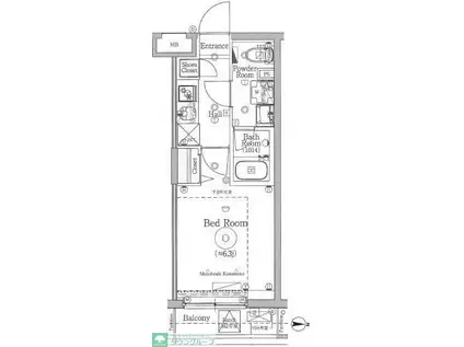 SHOKEN RESIDENCE 川崎(1K/1階)の間取り写真