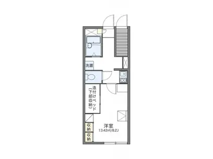 レオパレス安田1(1K/1階)の間取り写真