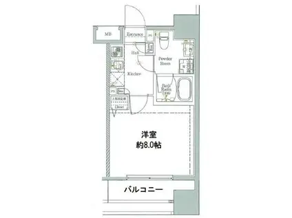 ログ文京千駄木(1K/3階)の間取り写真