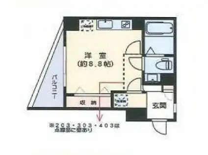 ルシック湯島(ワンルーム/5階)の間取り写真