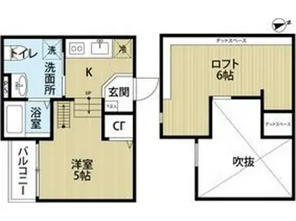 GRAND JETE 天王寺東グランジュテテ(ワンルーム/2階)の間取り写真