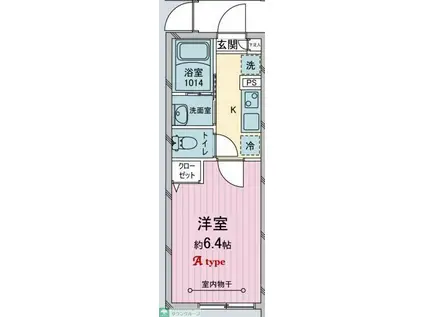 北秋津工事1号(1K/3階)の間取り写真