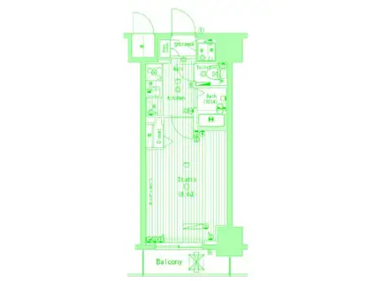 グランド・ガーラ横濱万世町(1K/3階)の間取り写真