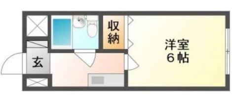 ロイヤルマンション(1K/3階)の間取り写真