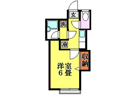 鈴木ハイツ(1K/2階)の間取り写真