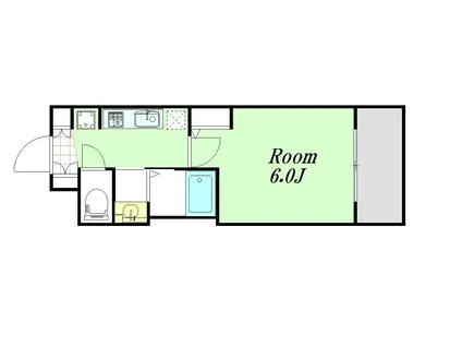 エステムコート新大阪XVフロウ(1K/7階)の間取り写真