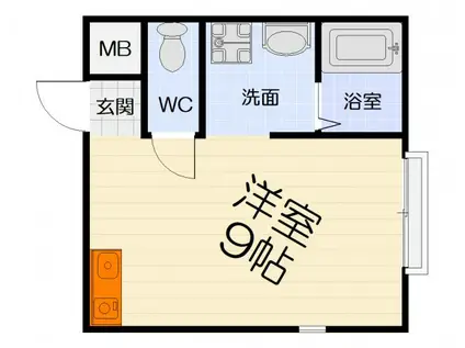 GM HILLS深井(ワンルーム/2階)の間取り写真