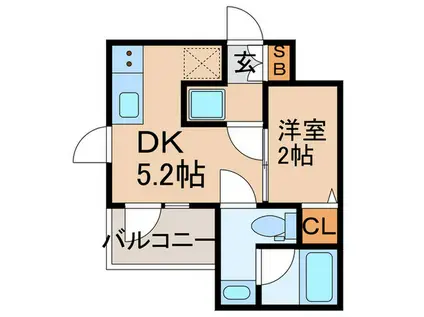 AZEST金町(1DK/5階)の間取り写真