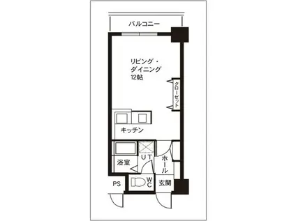 ライオンズMS第5大通(ワンルーム/4階)の間取り写真