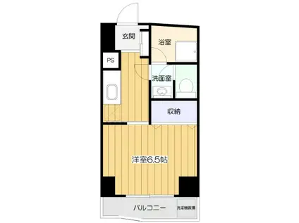 新大阪第一ダイヤモンドマンション(1K/6階)の間取り写真