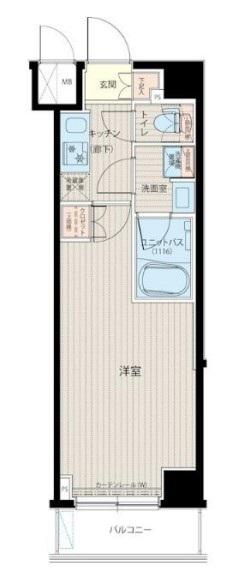 ルーブル中板橋六番館(1K/2階)の間取り写真