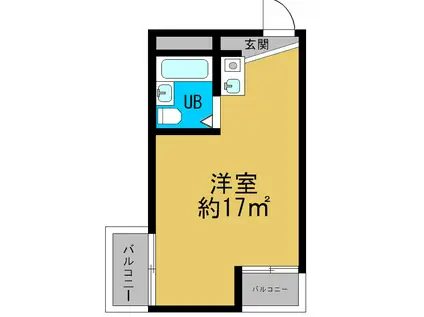 上本町アパートメント(ワンルーム/4階)の間取り写真