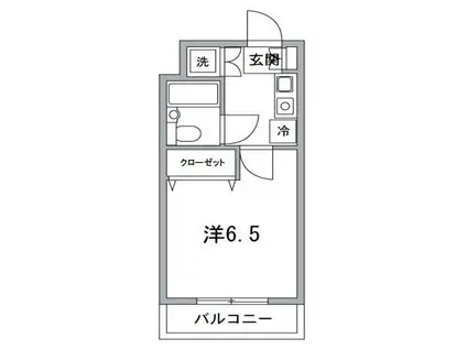 用賀ケロポリアル(1K/2階)の間取り写真