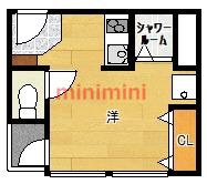 アーバンプラザ(ワンルーム/4階)の間取り写真