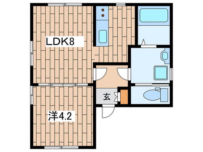 OPUS南大井(1LDK/3階)の間取り写真