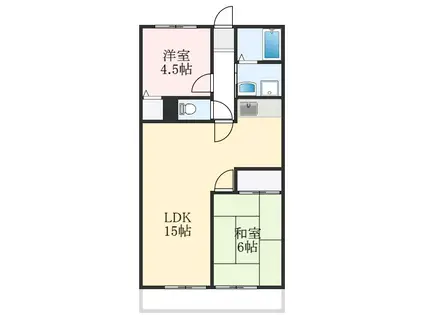 レトアセブン(2LDK/2階)の間取り写真