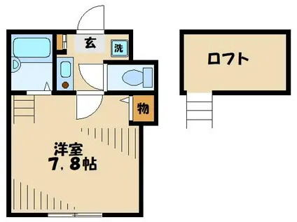 ラ・シャンス東橋本第3 3号棟(1K/1階)の間取り写真