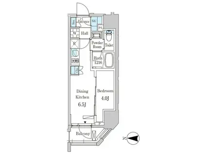 ザ・ライオンズフォーシア蒲田(1DK/7階)の間取り写真