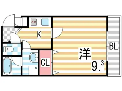 ルナ・ルーチェ(1K/1階)の間取り写真