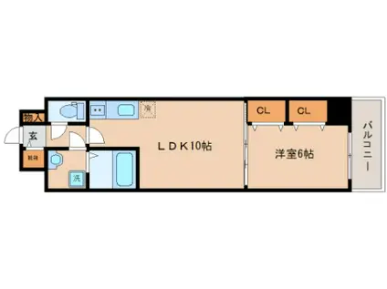 GROOVE新長田(1LDK/5階)の間取り写真