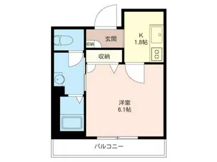 メイプルコート小杉(1K/2階)の間取り写真