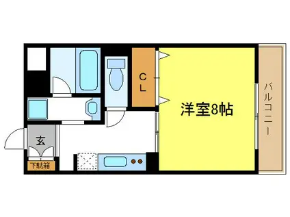 キャッスルコート(1K/1階)の間取り写真