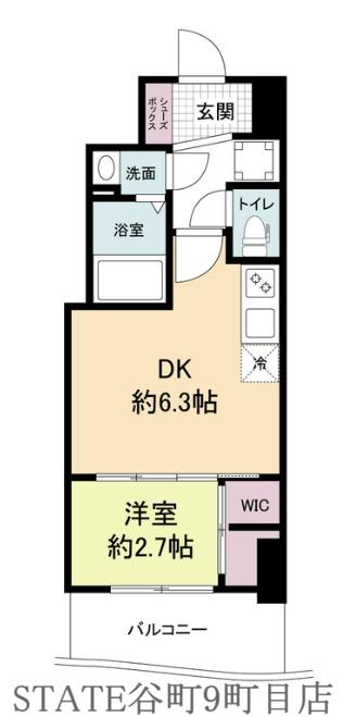 セレニテ桜川駅前プリエ(1DK/5階)の間取り写真