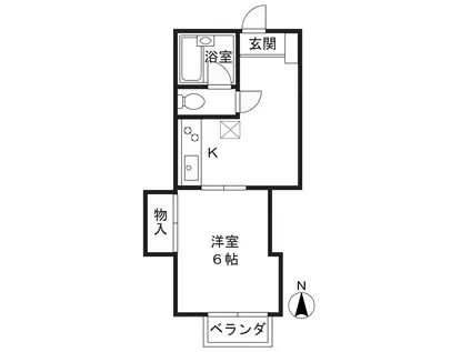 NOMURA88(1DK/2階)の間取り写真