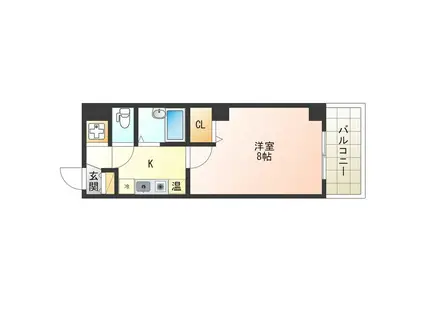 フレアコートKM福島(1K/7階)の間取り写真