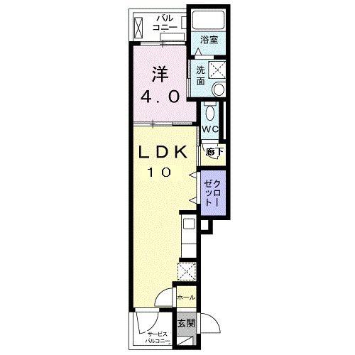 ハーモニープラザ ルチア(1LDK/2階)の間取り写真