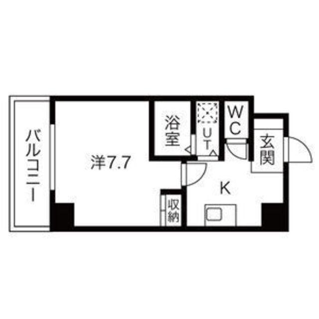 M.Tビルディング(1K/6階)の間取り写真