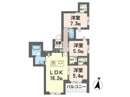 アリスティオ(3LDK/2階)の間取り写真