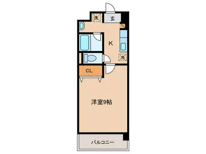 メゾン・ド・ベルーフ(1K/4階)の間取り写真