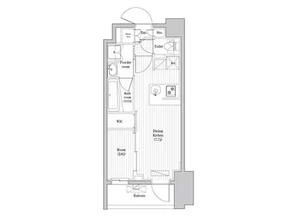 アジールコート蒲田(1DK/2階)の間取り写真