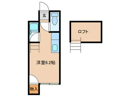 サーフサイドビル赤間(ワンルーム/2階)の間取り写真