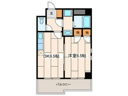 プランドール星川(1DK/3階)の間取り写真