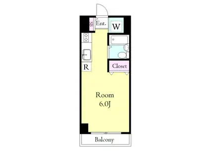 エステートピア鹿島(ワンルーム/4階)の間取り写真