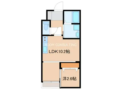 ベルクレール下荒田(1LDK/1階)の間取り写真