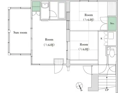 コーポスズキ(ワンルーム/4階)の間取り写真