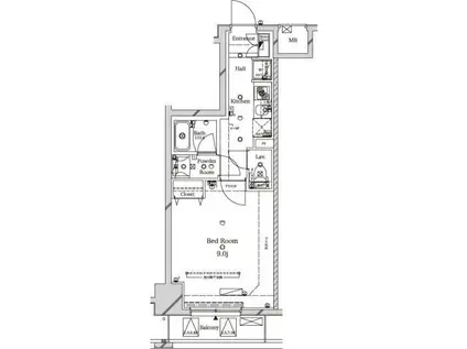 ラフィスタ王子神谷(1K/3階)の間取り写真