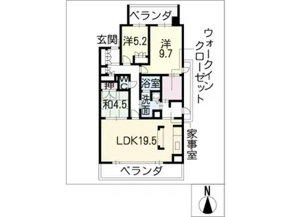 グランドメゾン星が丘山手D棟1017(3LDK/10階)の間取り写真