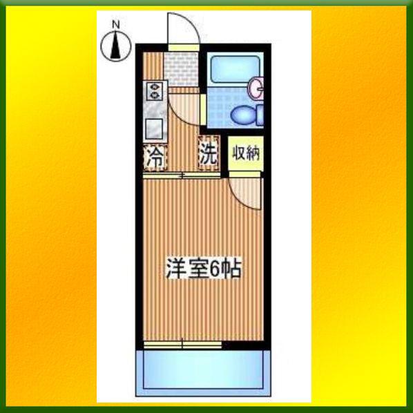 メゾン田無(1K/2階)の間取り写真