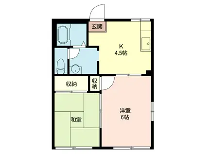 メゾン・フレッシュ(2K/2階)の間取り写真