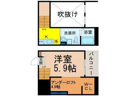 AO AQUA(1K/2階)の間取り写真