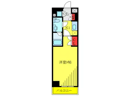 ラグジュアリーアパートメント王子神谷(1K/6階)の間取り写真